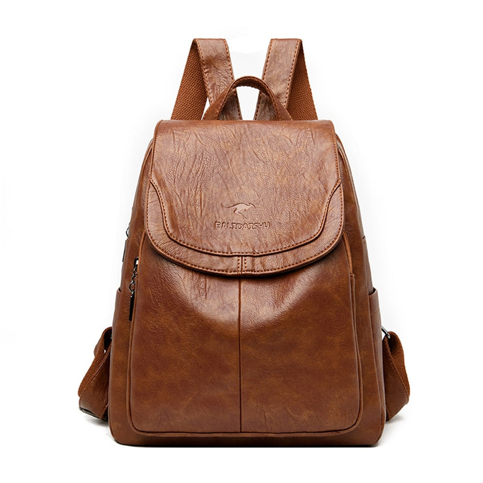 Waterproof Leather Backpack Purse