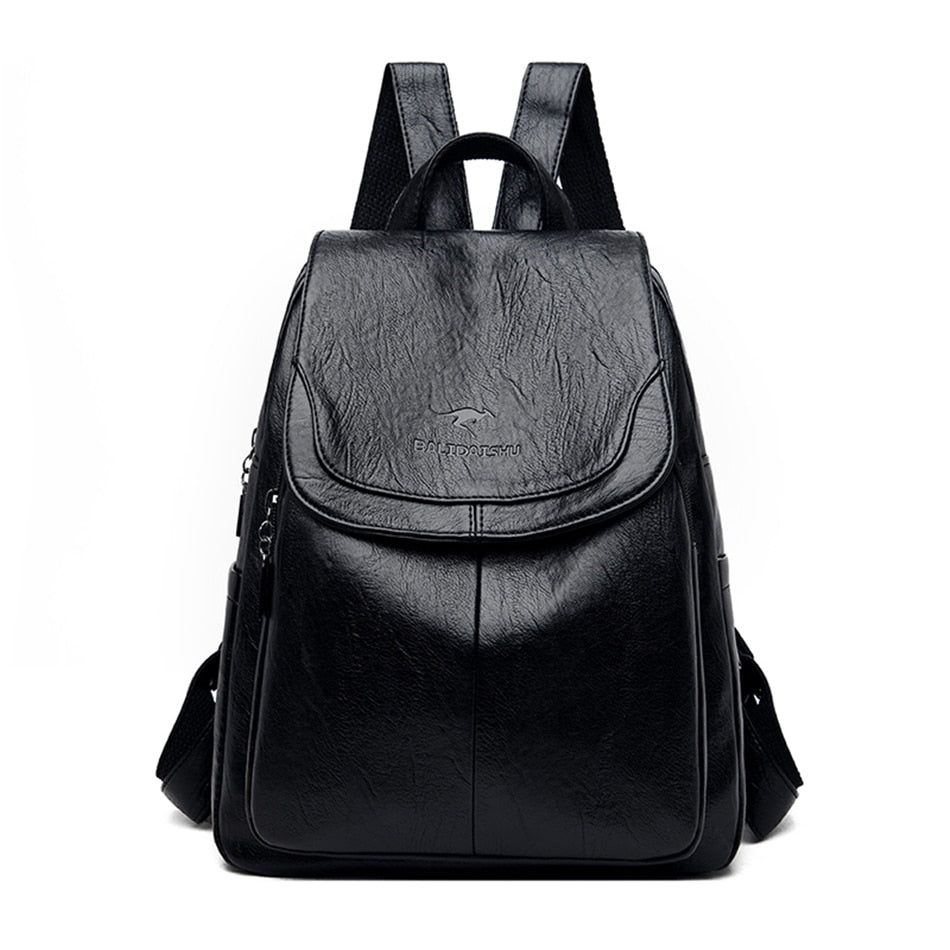 Waterproof Leather Backpack Purse