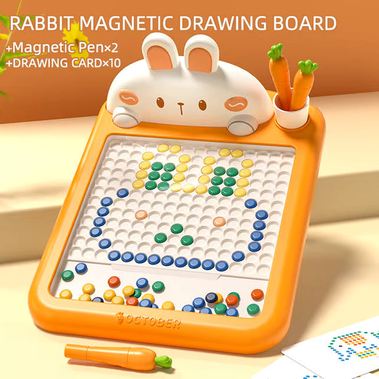 Wltoys 27 cm Big Magnetic Pen Drawing Table con cuentas magnéticas de 70 piezas y tablón de dibujo magnético infantil Juguete educativo