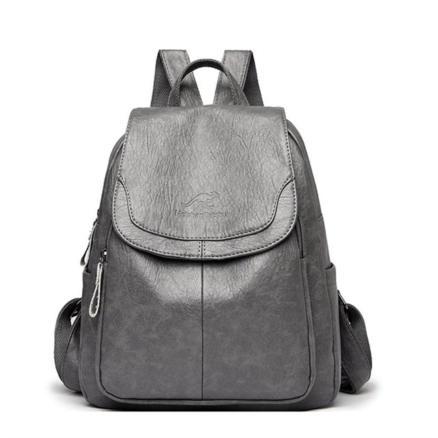 Waterproof Leather Backpack Purse