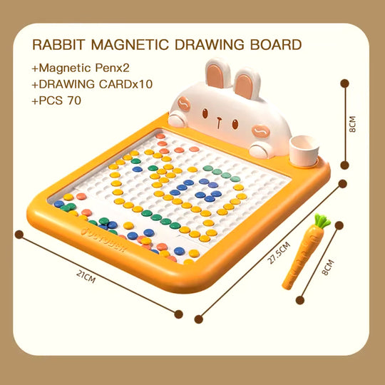 Wltoys 27 cm Big Magnetic Pen Drawing Table con cuentas magnéticas de 70 piezas y tablón de dibujo magnético infantil Juguete educativo